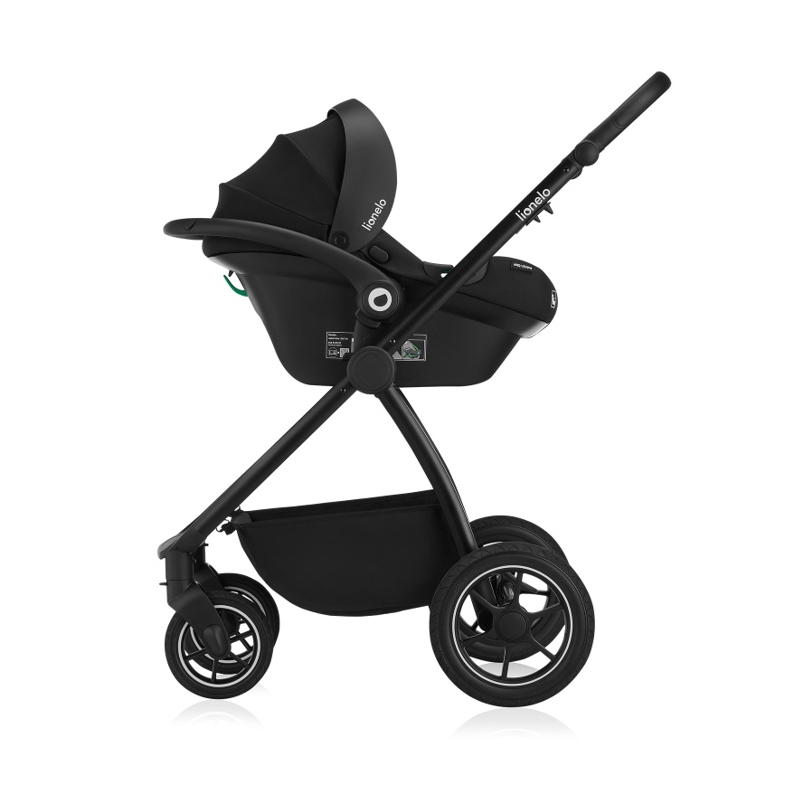 Lionelo - Poussette combinée 3-en-1 MERIL Black Onyx