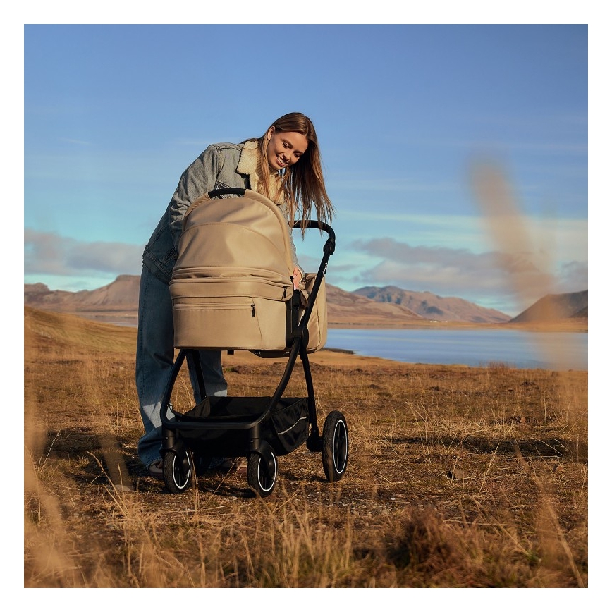 Lionelo - Poussette combinée 3-en-1 MERIL Gris Stone