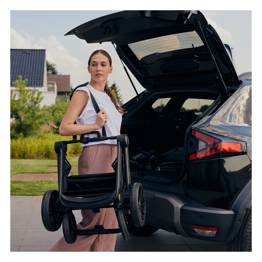 Lionelo - Poussette combinée 3 en 1 MIKA PLUS Grey Stone