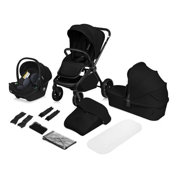 Lionelo - Poussette combinée 3 en 1 MIKA PLUS Noir Onyx