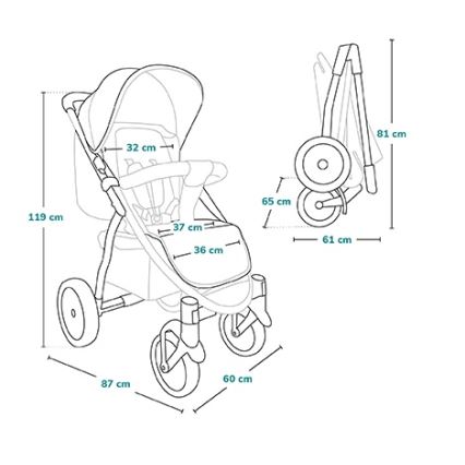 Lionelo - Poussette sport ANNET TOUR Golden Moments