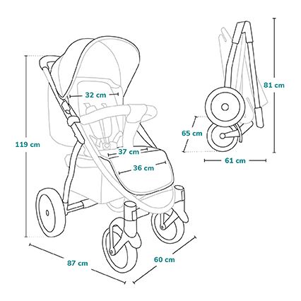Lionelo - Poussette sportive ANNET TOUR noire