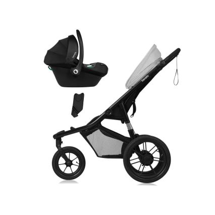 Lionelo - Poussette sportive AZURA noir/gris