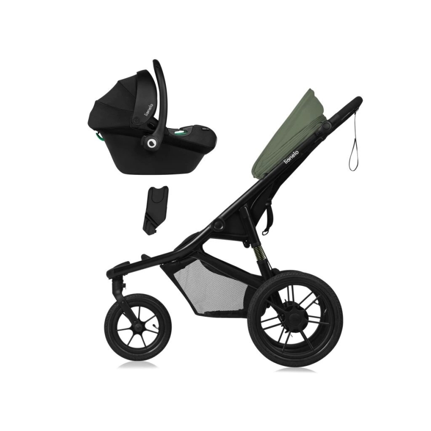 Lionelo - Poussette sportive AZURA noire/verte