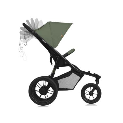 Lionelo - Poussette sportive AZURA noire/verte