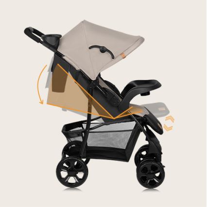 Lionelo - Poussette sportive EMMA PLUS beige/noir