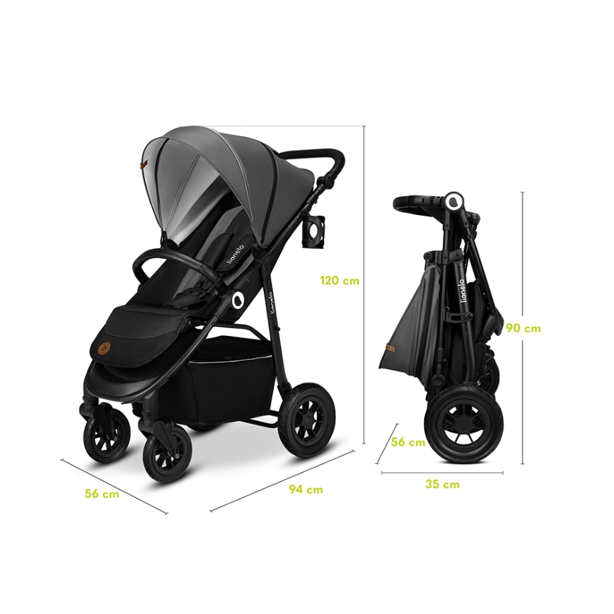 Lionelo - Poussette sportive NATT Grey Stone