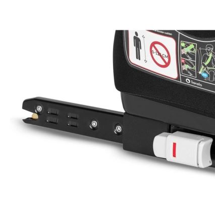 Lionelo - Réhausseur auto LUUK FIX i-Size pour enfants de 125–150 cm, noir/gris