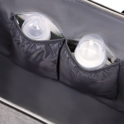 Lionelo - Sac à langer pour poussette IDA Grey Concrete