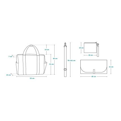Lionelo - Sac à langer pour poussette IDA Grey Concrete