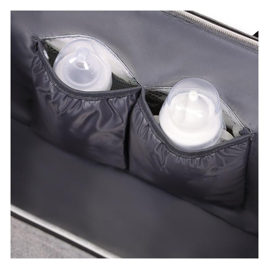 Lionelo - Sac à langer pour poussette IDA Gris Béton