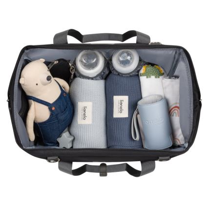 Lionelo - Sac à langer pour poussette IDA Noir Onyx