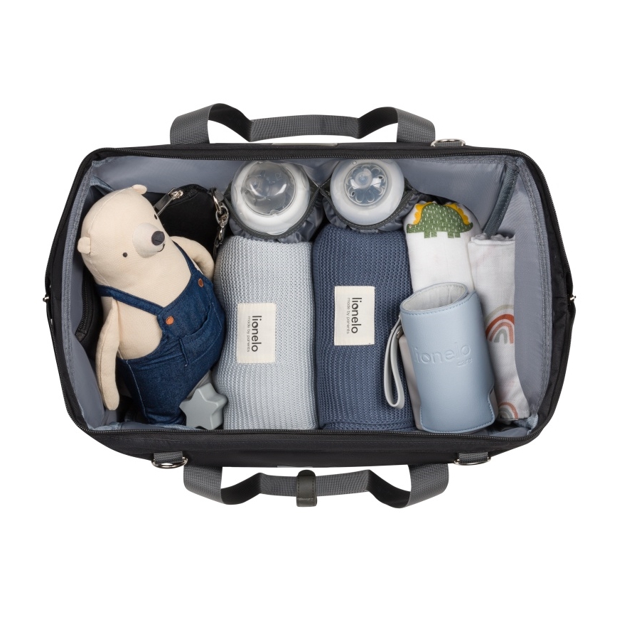 Lionelo - Sac à langer pour poussette IDA Noir Onyx