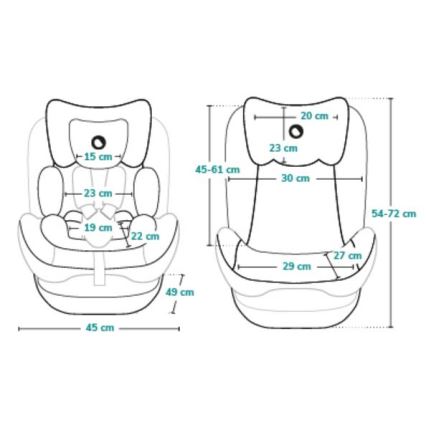 Lionelo - Siège auto AART i-Size 40-150 cm noir/gris