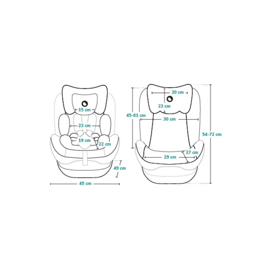 Lionelo - Siège auto AART i-Size 40-150 cm noir/gris