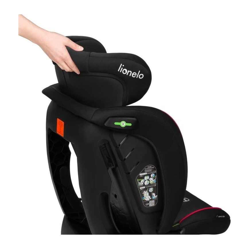 Lionelo - Siège auto AART i-Size 40-150 cm noir/rouge