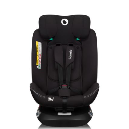 Lionelo - Siège-auto pivotant sur base BASTIAAN ONE i-Size 40-150 cm Noir Carbone