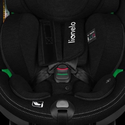 Lionelo - Siège auto avec base pivotante HARMONY i-Size 40-150 cm noir
