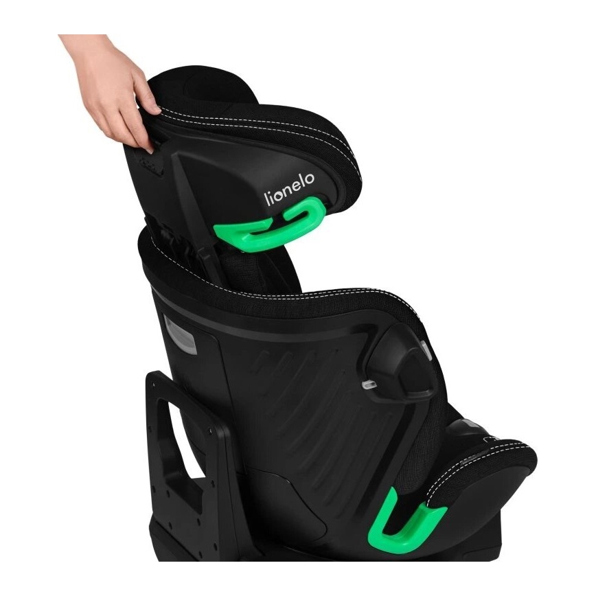 Lionelo - Siège auto avec base pivotante HARMONY i-Size 40-150 cm noir