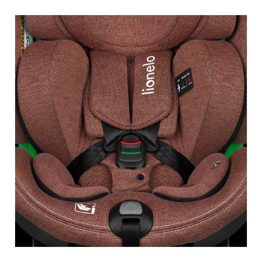 Lionelo - Siège auto avec base pivotante HARMONY i-Taille 40-150 cm brique