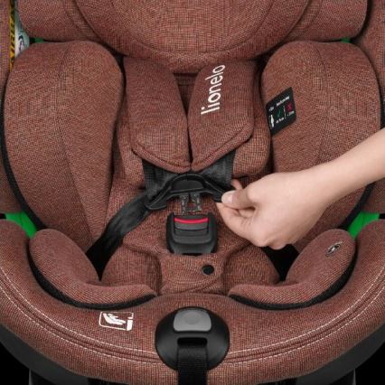 Lionelo - Siège auto avec base pivotante HARMONY i-Taille 40-150 cm brique