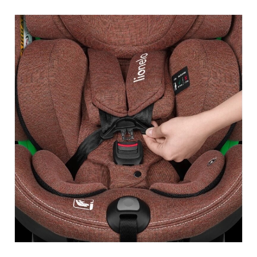 Lionelo - Siège auto avec base pivotante HARMONY i-Taille 40-150 cm brique