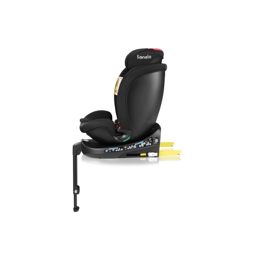 Lionelo - Siège auto avec base pivotante NAVY i- Taille 40-150 cm noir/rouge