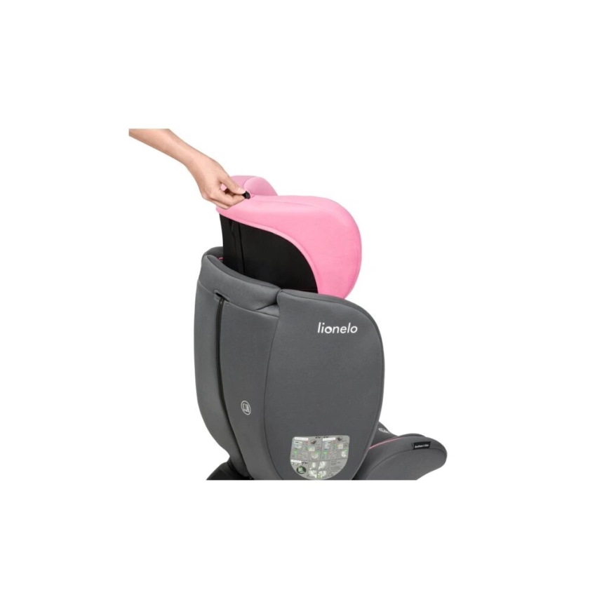 Lionelo - Siège auto BASTIAAN i-Taille 40-150 cm gris/rose