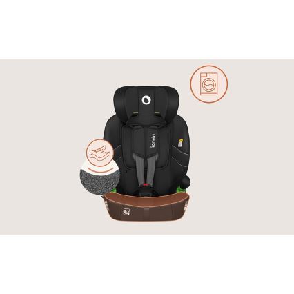 Lionelo - Siège auto BILLY i-Size 76-150 cm Noir Carbone