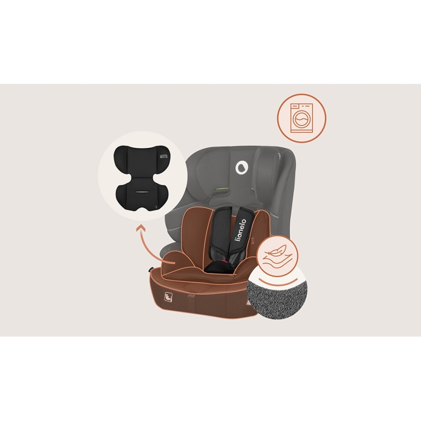 Lionelo - Siège auto BILLY i-Size 76-150 cm Noir Carbone