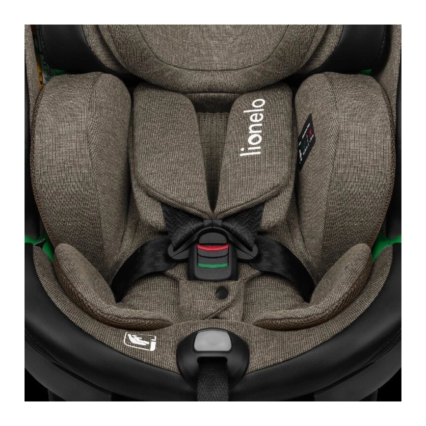 Lionelo - Siège auto HARMONY i-Size 40-150 cm avec base pivotante noir/olive