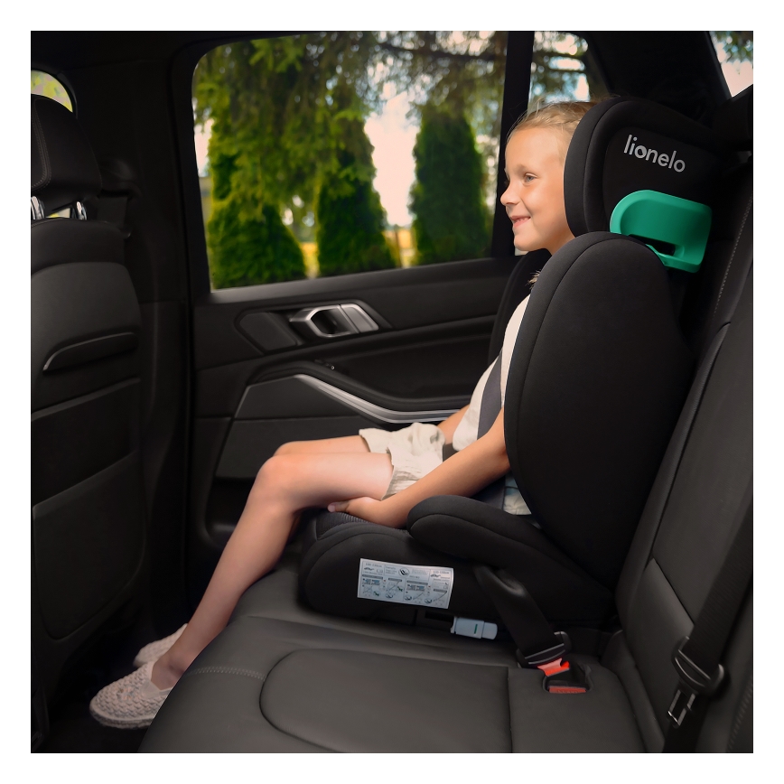 Lionelo - Siège auto HUGO i-Taille 100-150 cm noir