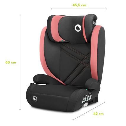 Lionelo - Siège auto HUGO i-Taille 100-150 cm noir/rose