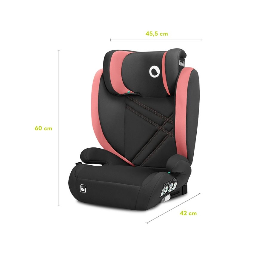 Lionelo - Siège auto HUGO i-Taille 100-150 cm noir/rose