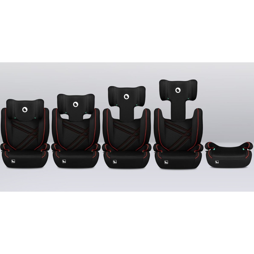 Lionelo - Siège auto HUGO i-Taille 100-150 cm noir/rouge