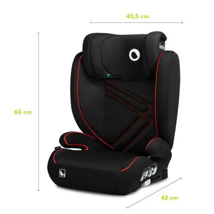 Lionelo - Siège auto HUGO i-Taille 100-150 cm noir/rouge