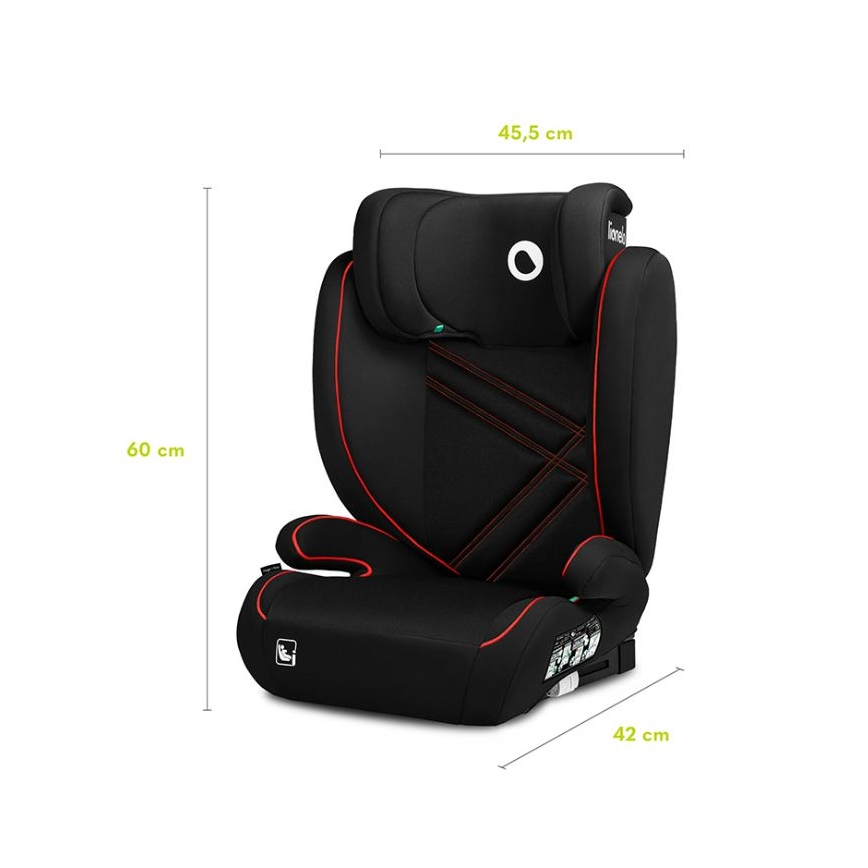 Lionelo - Siège auto HUGO i-Taille 100-150 cm noir/rouge