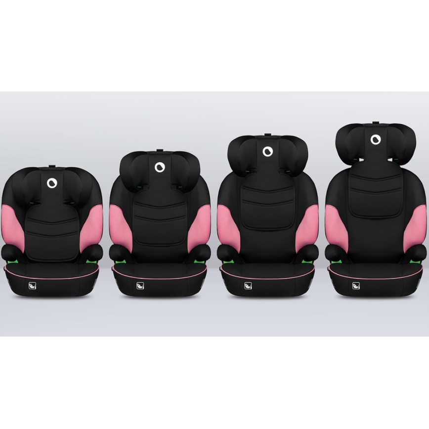 Lionelo - Siège auto LARS i-Size 100-150 cm noir/rose