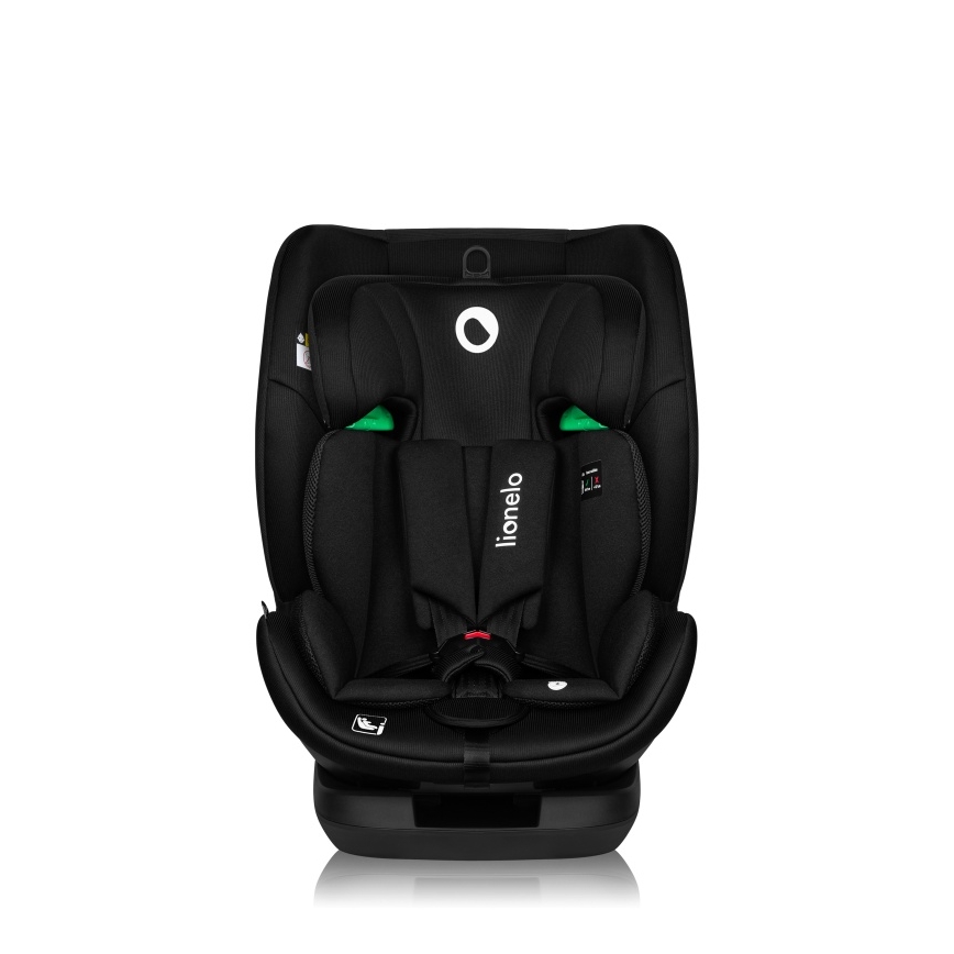 Lionelo - Siège auto LAVENDER i-Size avec base pivotante, 76–150 cm, Noir Carbone