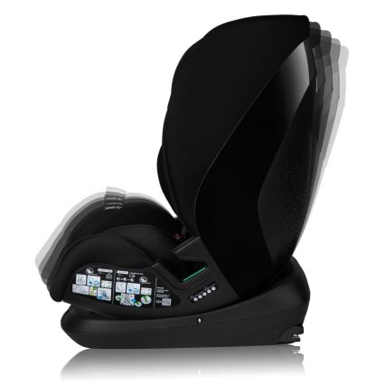 Lionelo - Siège auto LAVENDER i-Size avec base pivotante, 76–150 cm, Noir Carbone
