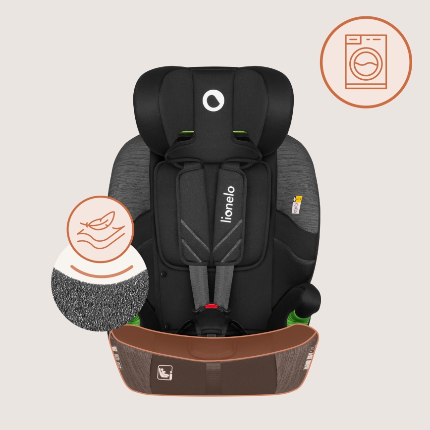 Lionelo - Siège auto LEVI FIX i-Size 76-150 cm Grey Stone