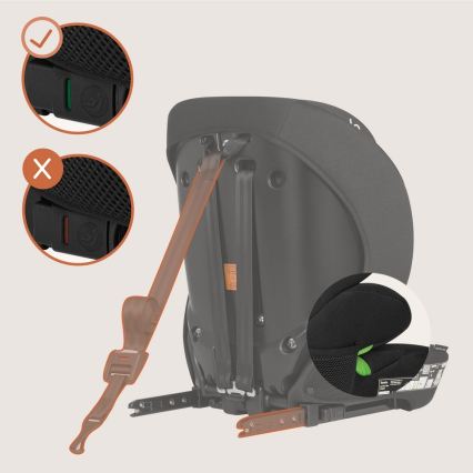 Lionelo - Siège auto LEVI FIX i-Size 76-150 cm Noir Carbone