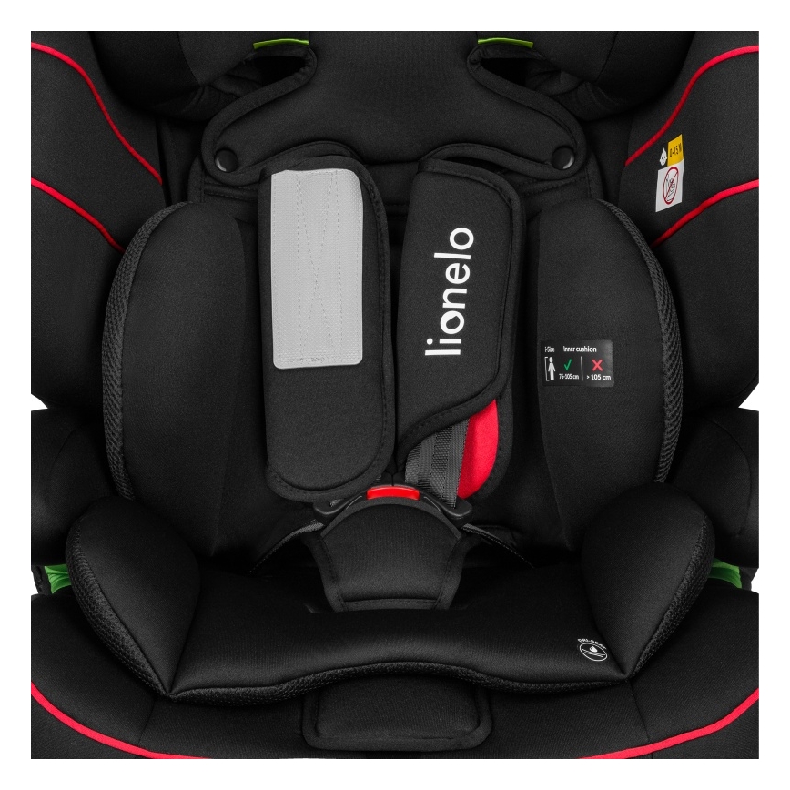 Lionelo - Siège auto LEVI i-Size 76-150 cm Noir Sportif