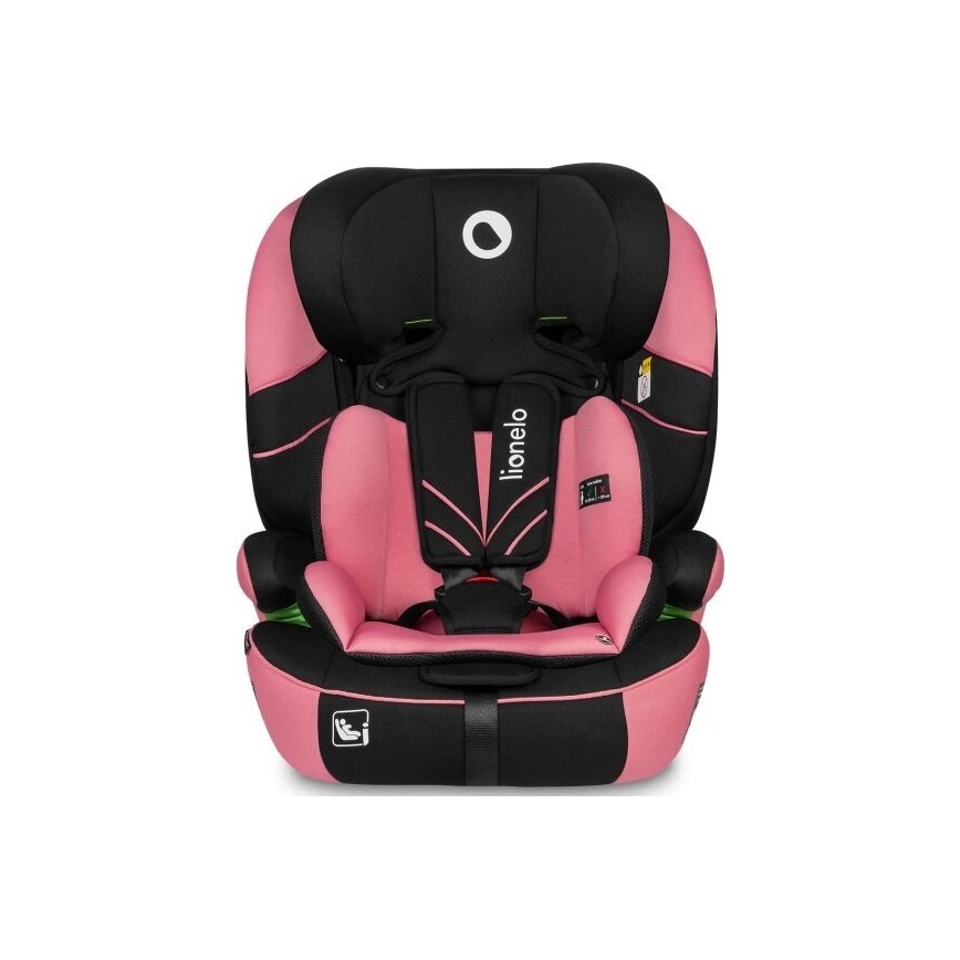 Lionelo - Siège auto LEVI ONE i-Taille 76-150 cm noir/rose