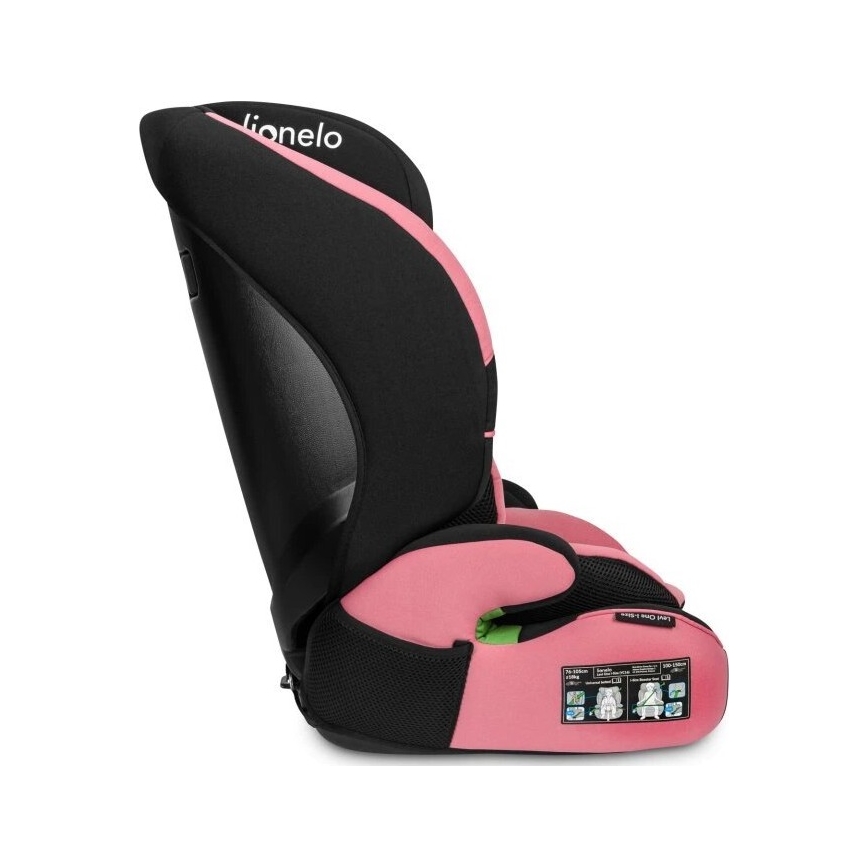 Lionelo - Siège auto LEVI ONE i-Taille 76-150 cm noir/rose