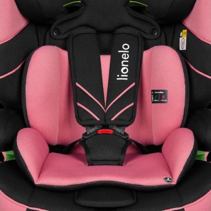 Lionelo - Siège auto LEVI ONE i-Taille 76-150 cm noir/rose