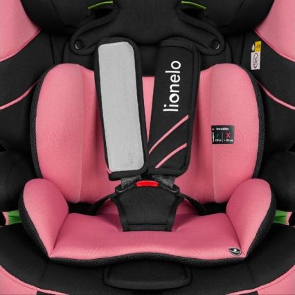 Lionelo - Siège auto LEVI ONE i-Taille 76-150 cm noir/rose