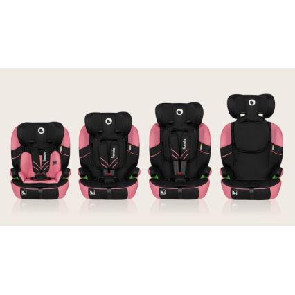 Lionelo - Siège auto LEVI ONE i-Taille 76-150 cm noir/rose