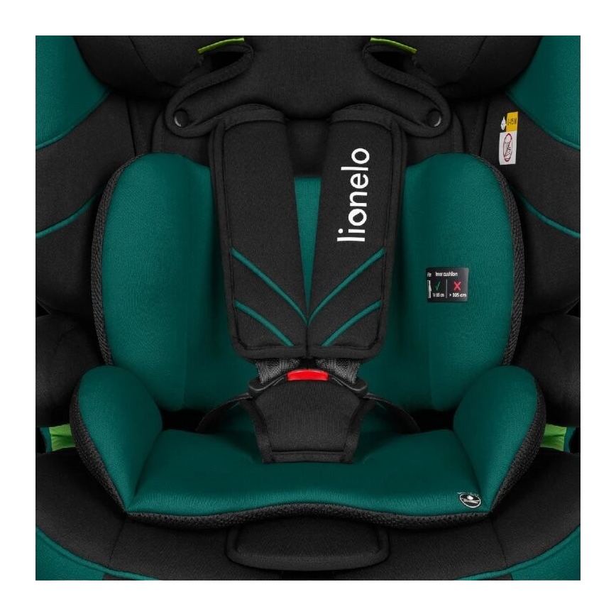 Lionelo - Siège auto LEVI ONE i-Taille 76-150 cm noir/vert