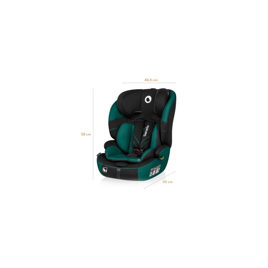 Lionelo - Siège auto LEVI ONE i-Taille 76-150 cm noir/vert